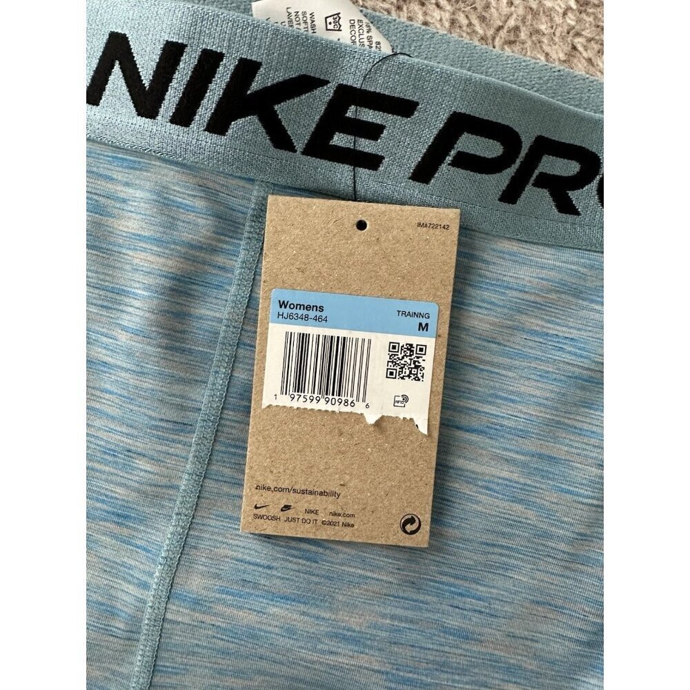 Nike Women's Pro 3" Space Dye Dri-Fit Compression Shorts HJ6348-464 - Picture 4 of 14